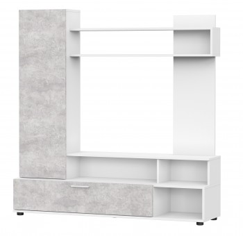 Мебель для гостиной "МГС 9" Белый / Цемент светлый в Белокурихе - belokuriha.mebel54.com | фото