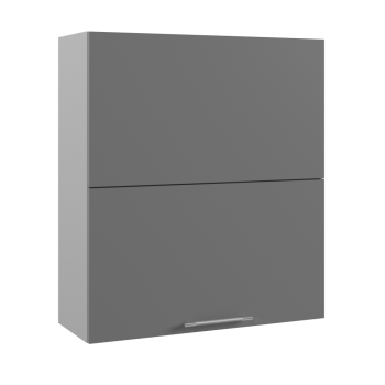 Мелисса ВПГПМ 800 шкаф верхний с подъемным механизмом высокий (Белый скин/корпус Серый) в Белокурихе - belokuriha.mebel54.com | фото
