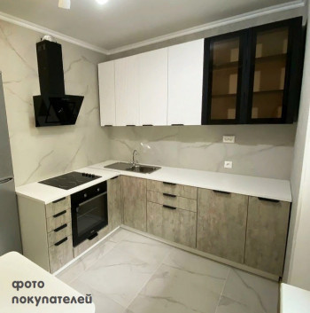 Модульная кухня Норд 3,6 м (Софт даймонд/Камень беж/Венге) в Белокурихе - belokuriha.mebel54.com | фото