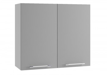 Монца П 800 шкаф верхний (Белый софт/корпус Серый) в Белокурихе - belokuriha.mebel54.com | фото