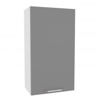 Монца ВП 601 шкаф верхний высокий (Белый софт/корпус Серый) в Белокурихе - belokuriha.mebel54.com | фото