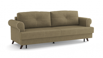 Оливер / диван - кровать 3-х местн. (еврокнижка) (велюр велутто коричневый 23 в Белокурихе - belokuriha.mebel54.com | фото