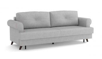 Оливер / диван - кровать 3-х местн. (еврокнижка) (велюр велутто серебряный 52 в Белокурихе - belokuriha.mebel54.com | фото