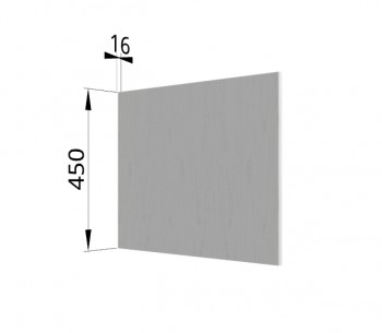 Панель торцевая (для шкафа горизонтального глубокого высотой 450 мм) ГВПГ Мелисса (Белый скин) в Белокурихе - belokuriha.mebel54.com | фото