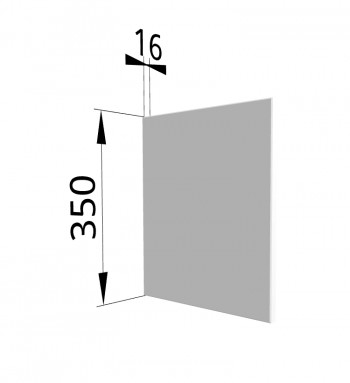 Панель торцевая (для шкафа горизонтального) ПГ Ройс (Белый софт) в Белокурихе - belokuriha.mebel54.com | фото