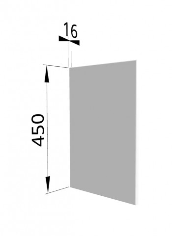 Панель торцевая (для шкафа горизонтального высокого) ВПГ Ройс (Белый софт) в Белокурихе - belokuriha.mebel54.com | фото