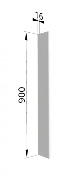 Панель торцевая (для шкафа верхнего торцевого высотой 900 мм) ВПТ 400 Мелисса (Белый скин) в Белокурихе - belokuriha.mebel54.com | фото