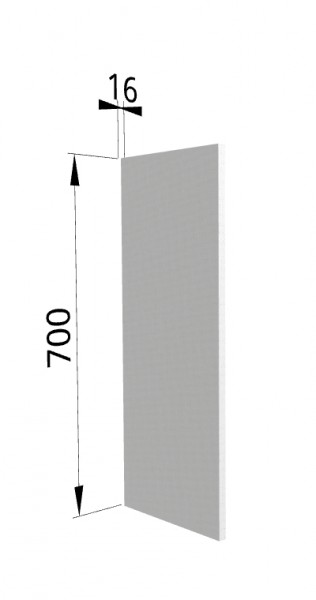 Панель торцевая (для шкафа верхнего высотой 700 мм) П Мелисса (Белый скин) в Белокурихе - belokuriha.mebel54.com | фото