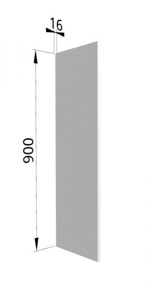 Панель торцевая (для шкафа верхнего высотой 900 мм) ВП Мелисса (Белый скин) в Белокурихе - belokuriha.mebel54.com | фото
