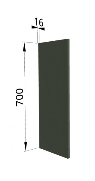 Панель торцевая П Квадро (для шкафа верхнего) Оливково-зеленый в Белокурихе - belokuriha.mebel54.com | фото
