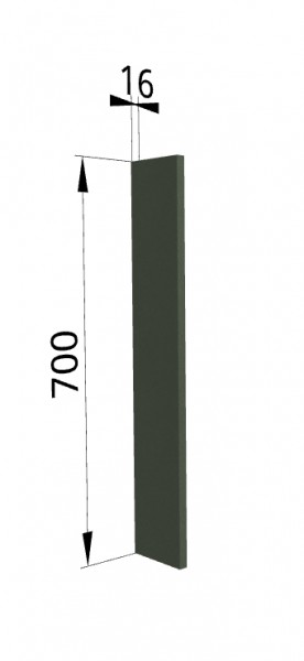 Панель торцевая ПТ 400 Квадро (для шкафа торцевого верхнего) Оливково-зеленый в Белокурихе - belokuriha.mebel54.com | фото