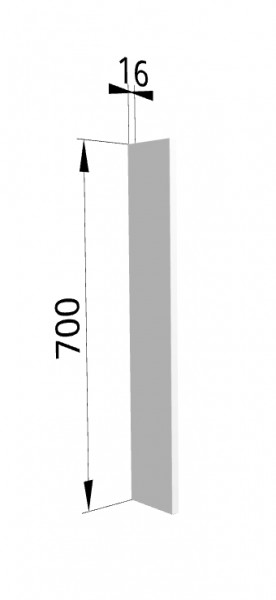 Панель торцевая ПТ 400 Ройс (для шкафа торцевого верхнего) Белый софт в Белокурихе - belokuriha.mebel54.com | фото