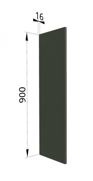Панель торцевая ВП Квадро (для шкафа верхнего высокого) Оливково-зеленый в Белокурихе - belokuriha.mebel54.com | фото