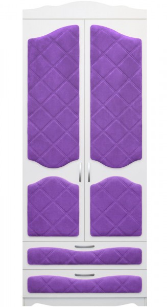 Шкаф 2-х створчатый с ящиками серии Иллюзия 32 Фиолетовый в Белокурихе - belokuriha.mebel54.com | фото