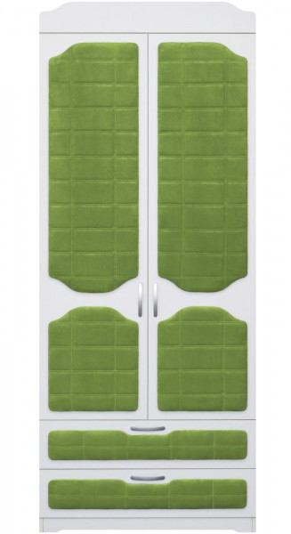 Шкаф 2-х створчатый с ящиками серии Спорт 76 Зелёный в Белокурихе - belokuriha.mebel54.com | фото