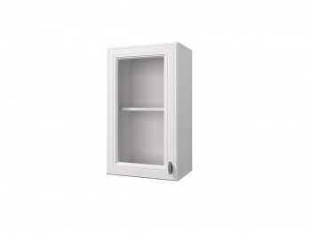 Шкаф 40 с витриной Ева (Белый Софт/Белый) в Белокурихе - belokuriha.mebel54.com | фото