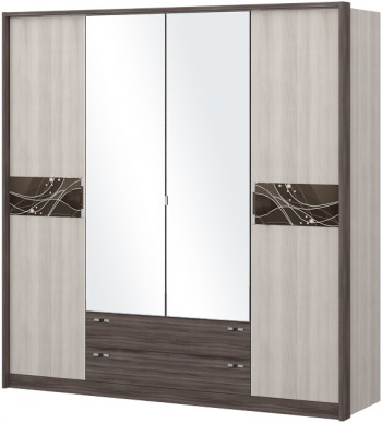 Шкаф четырехстворчатый с зеркалом Шк69.1 Николь в Белокурихе - belokuriha.mebel54.com | фото