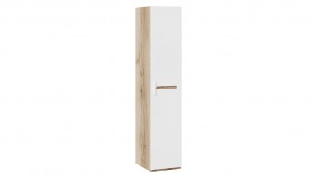 Шкаф для белья с 1-ой дверью «Фьюжн» Дуб Делано/Белый глянец в Белокурихе - belokuriha.mebel54.com | фото