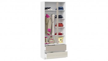 Шкаф для одежды комбинированный «Сканди» Дуб Гарден/Белый/Глиняный серый в Белокурихе - belokuriha.mebel54.com | фото