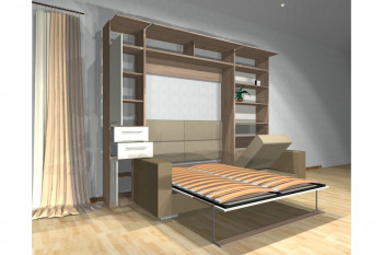 Шкаф-кровать с диваном Каролина в Белокурихе - belokuriha.mebel54.com | фото