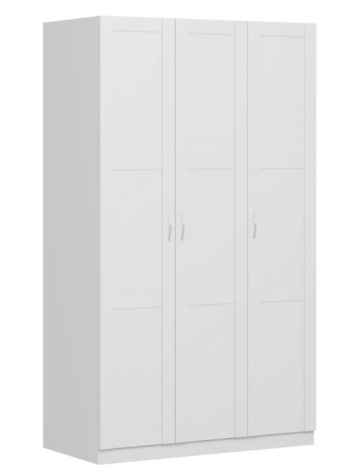 Шкаф трехдверный Пегас сборный белый в Белокурихе - belokuriha.mebel54.com | фото