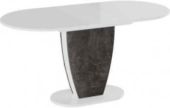 Стол обеденный «Монреаль» Тип 1 (Белый глянец/Моод темный) в Белокурихе - belokuriha.mebel54.com | фото