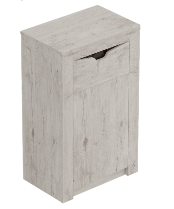 Тумба с дверцей и ящиком Соренто Дуб бонифаций/Кофе структурный матовый в Белокурихе - belokuriha.mebel54.com | фото