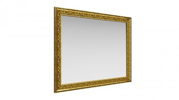 Зеркало навесное "Айрум"/(дуб кальяри / профиль: золото с орнаментом) в Белокурихе - belokuriha.mebel54.com | фото